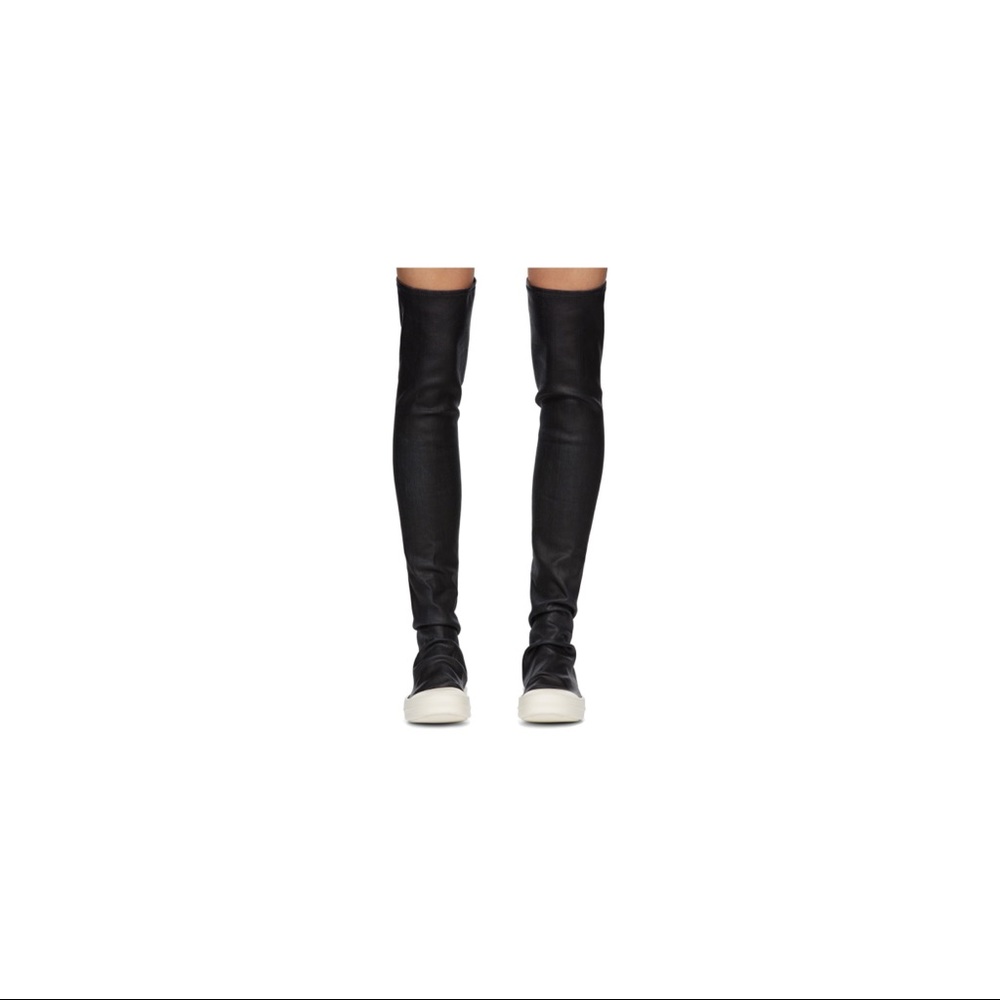 RICK OWENS DRKSHDW
Black Stretch Sock Tall Boots
